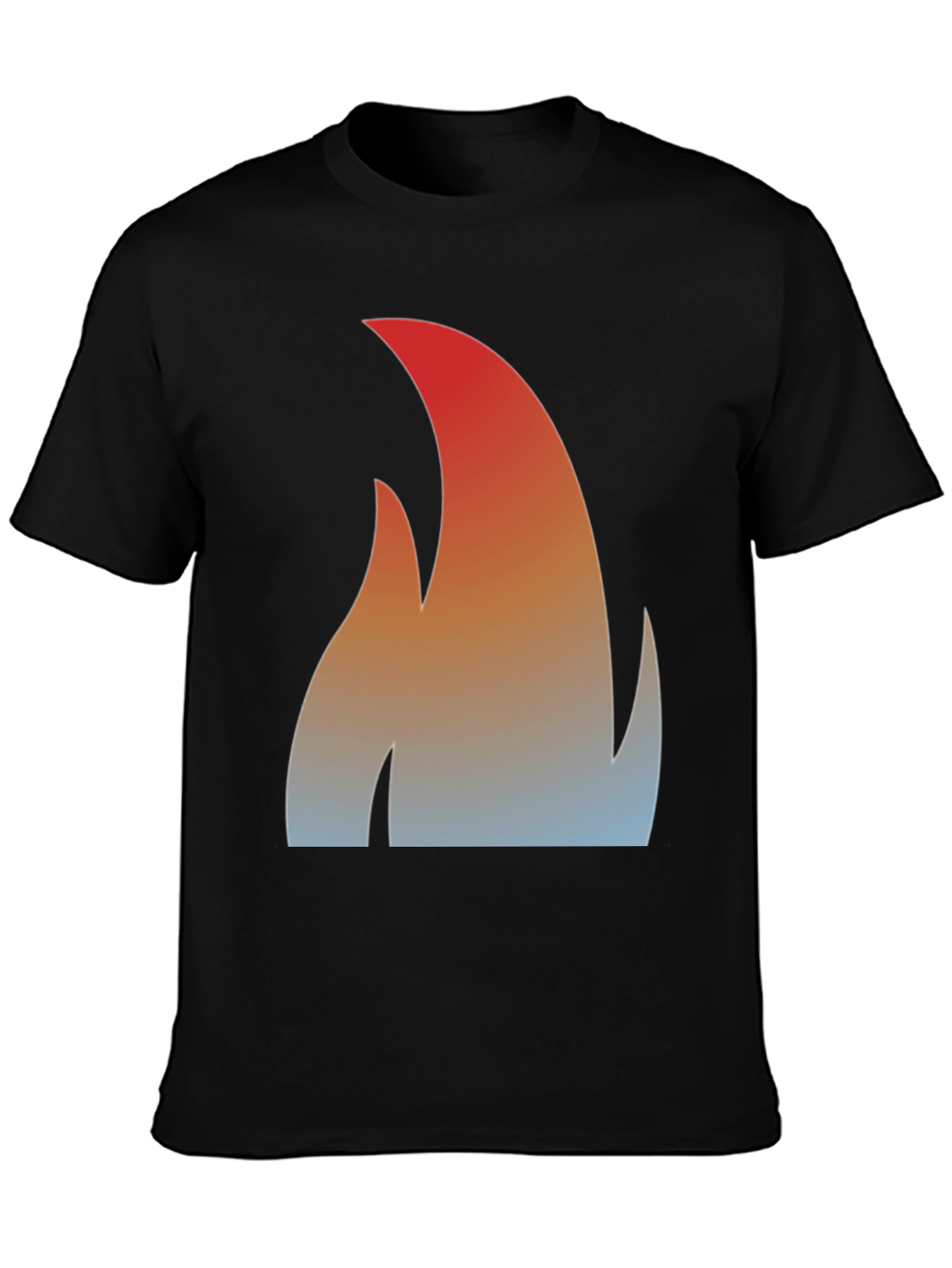 Flame Gradient Graphic Tee - Black