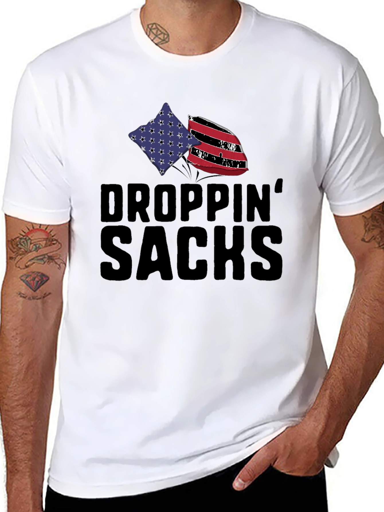 Droppin Sacks Cornhole T-Shirt