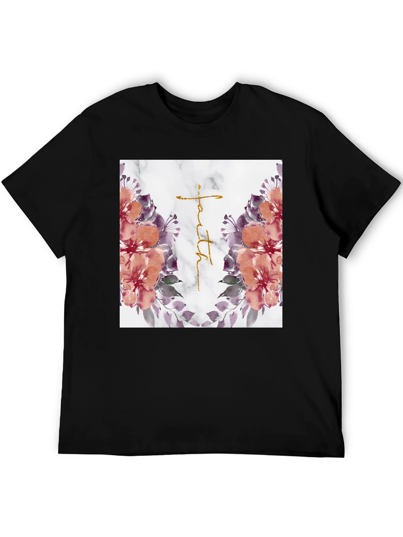 Faith Floral Graphic T-Shirt - Trendy Christian Apparel