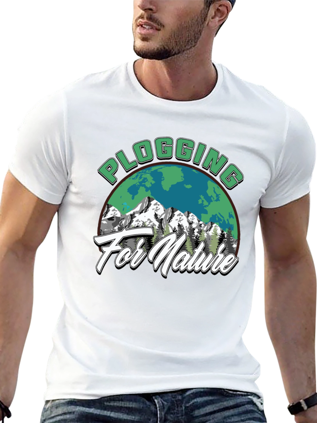 Plogging for Nature Graphic T-Shirt