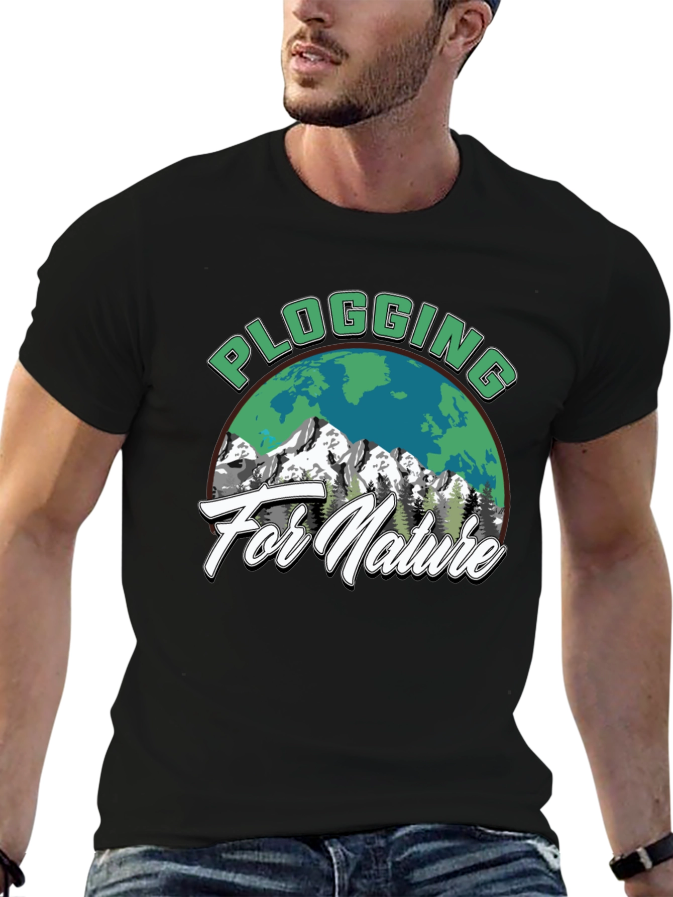 Plogging for Nature Graphic T-Shirt
