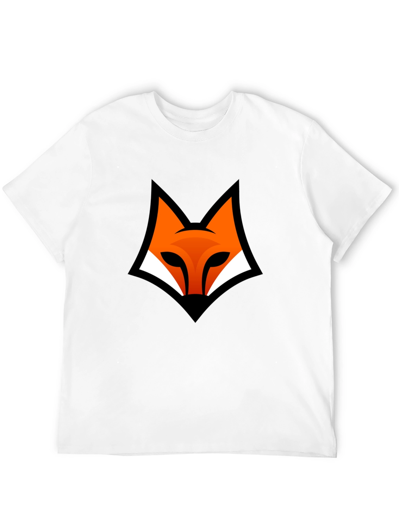Modern Fox Logo Black Graphic Tee