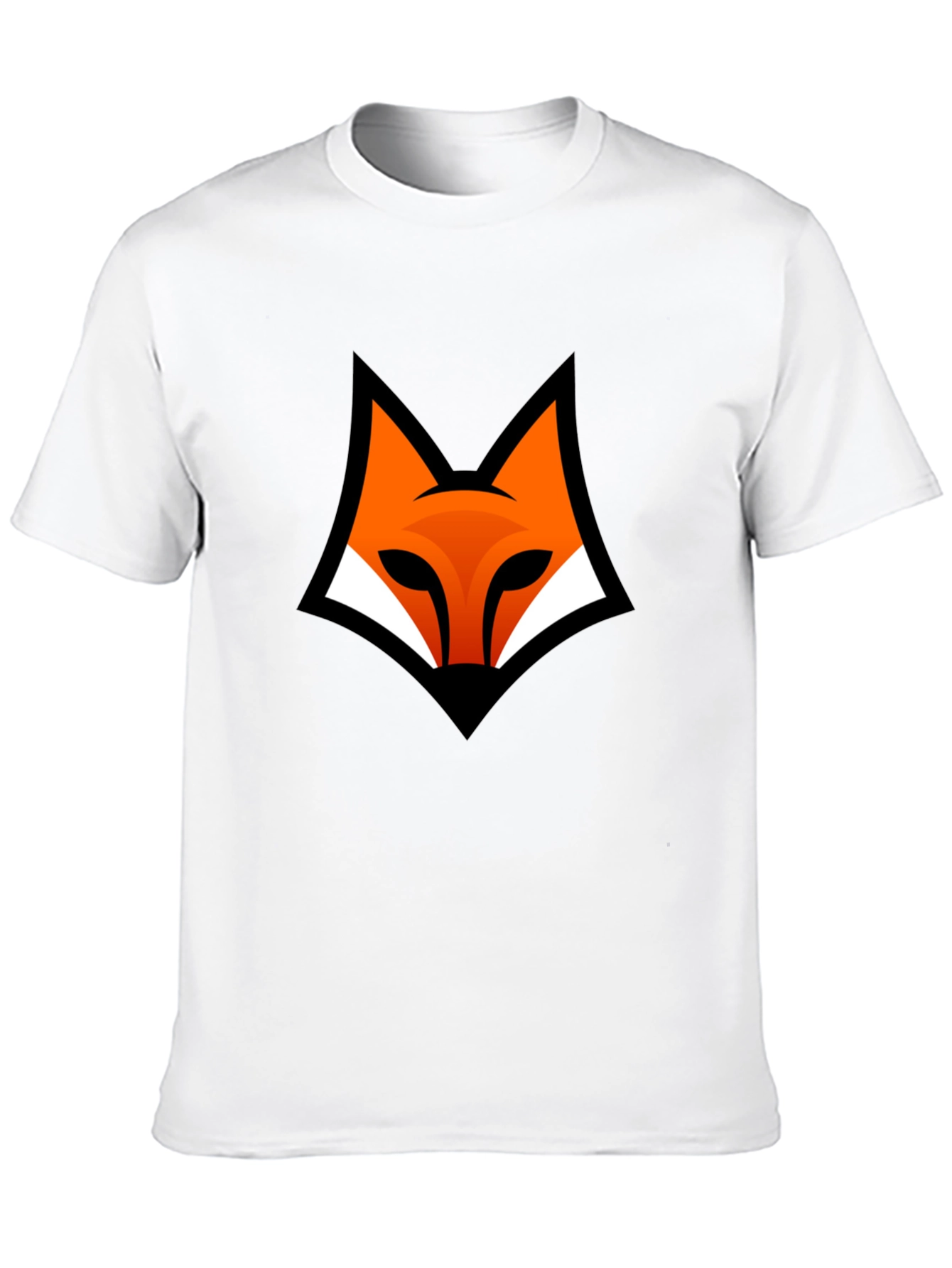 Modern Fox Logo Black Graphic Tee