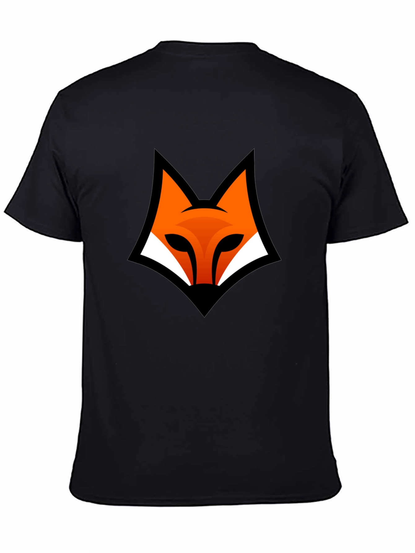 Modern Fox Logo Black Graphic Tee