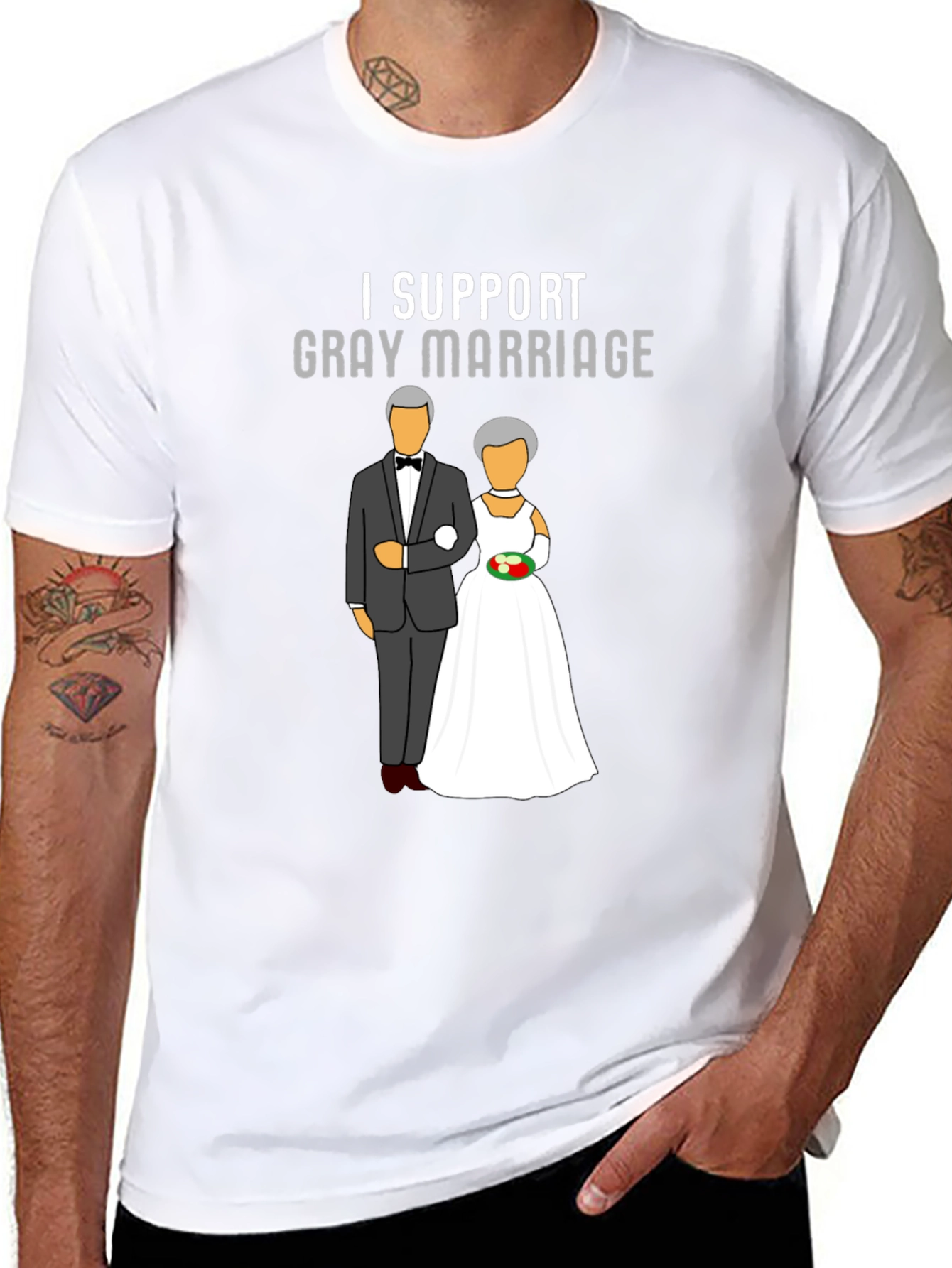 I Support Gray Marriage Graphic T-Shirt