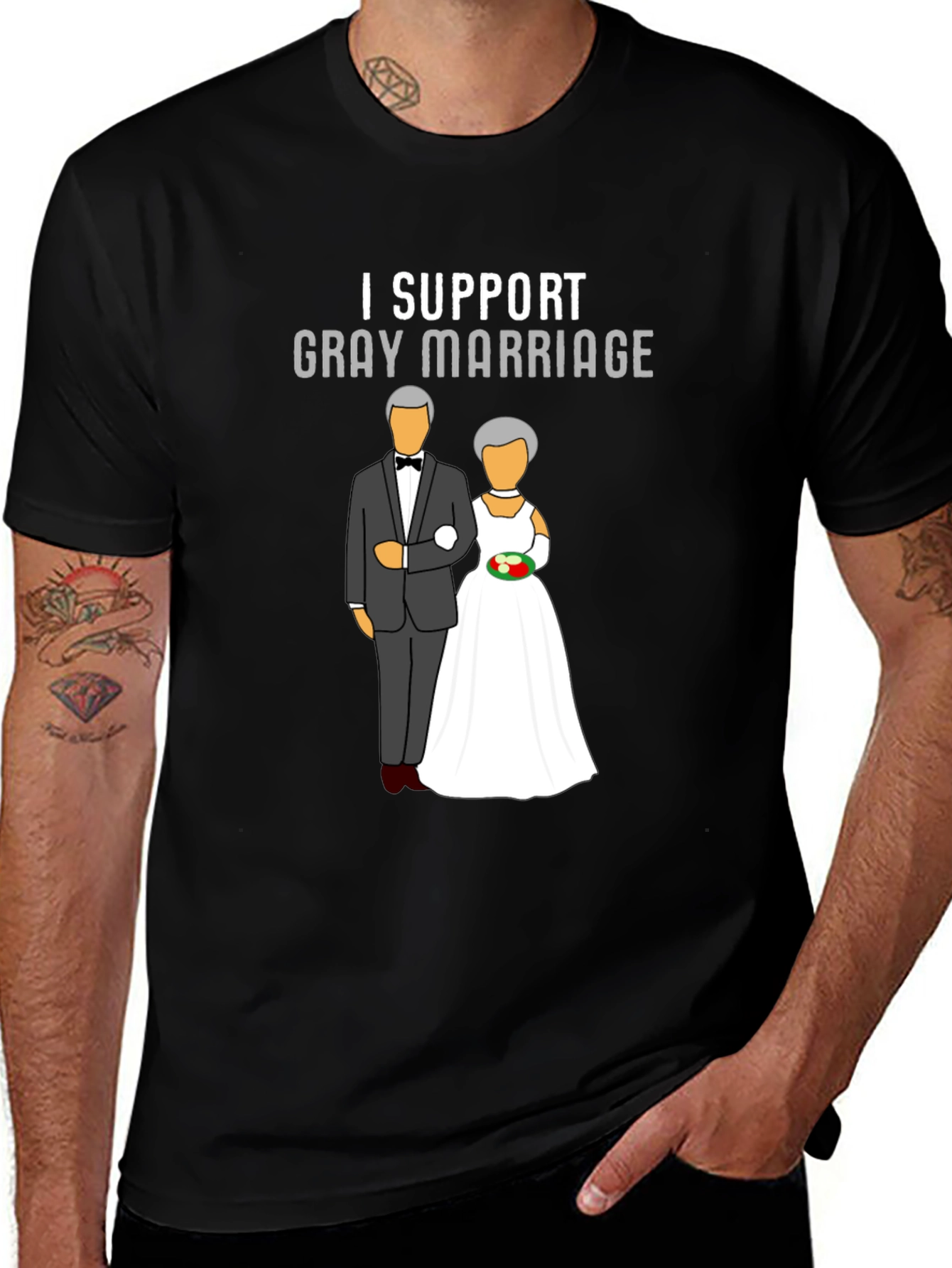 I Support Gray Marriage Graphic T-Shirt
