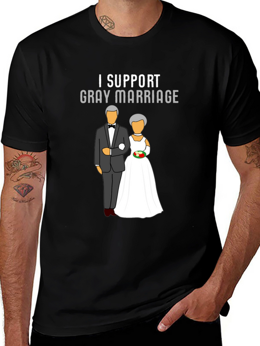 I Support Gray Marriage Graphic T-Shirt