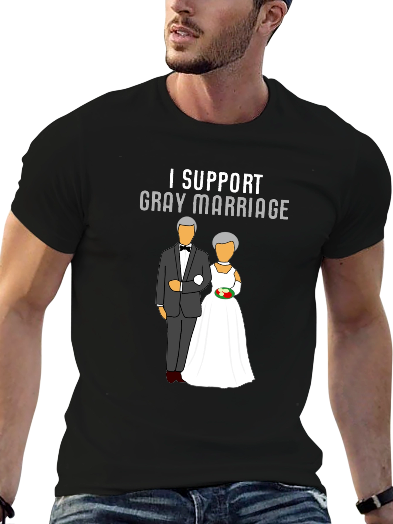 I Support Gray Marriage Graphic T-Shirt