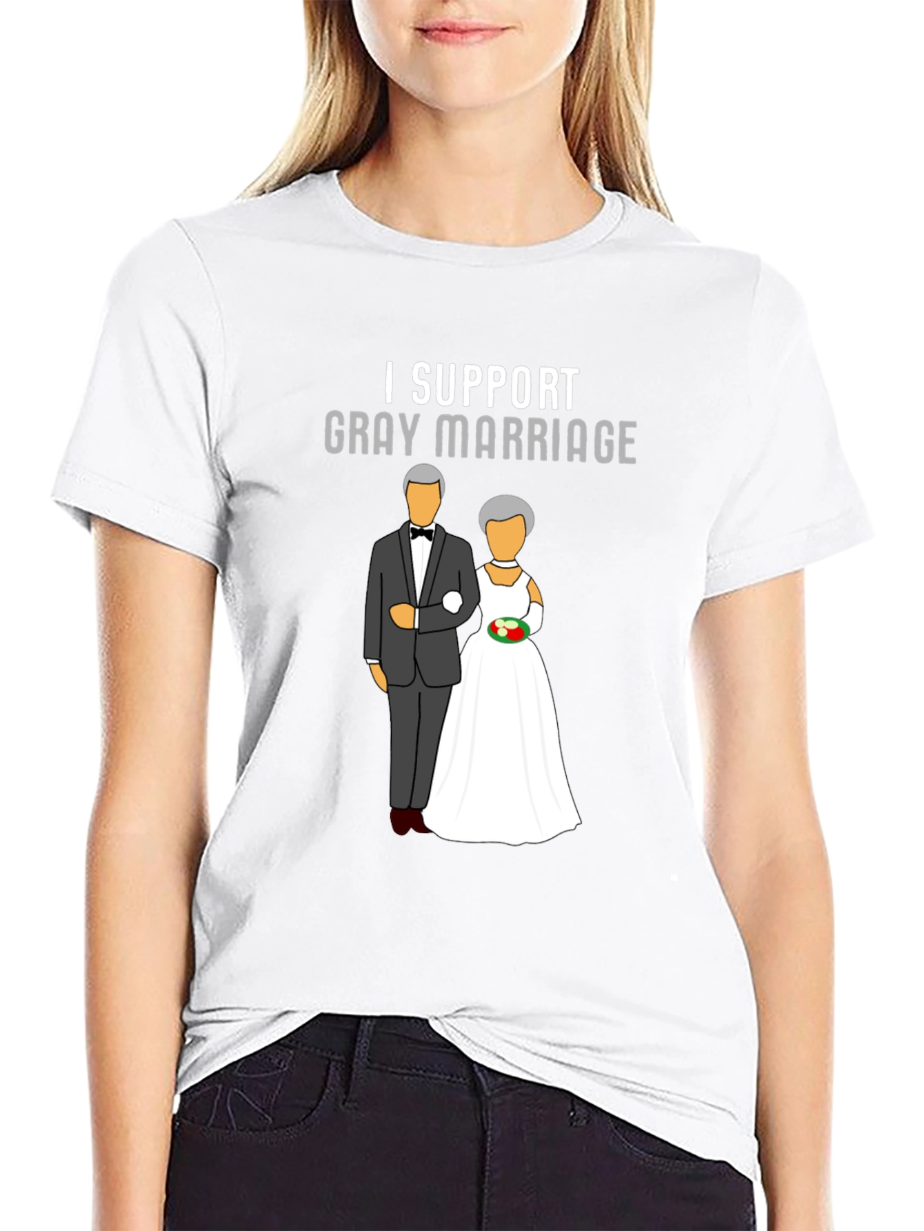 I Support Gray Marriage Graphic T-Shirt