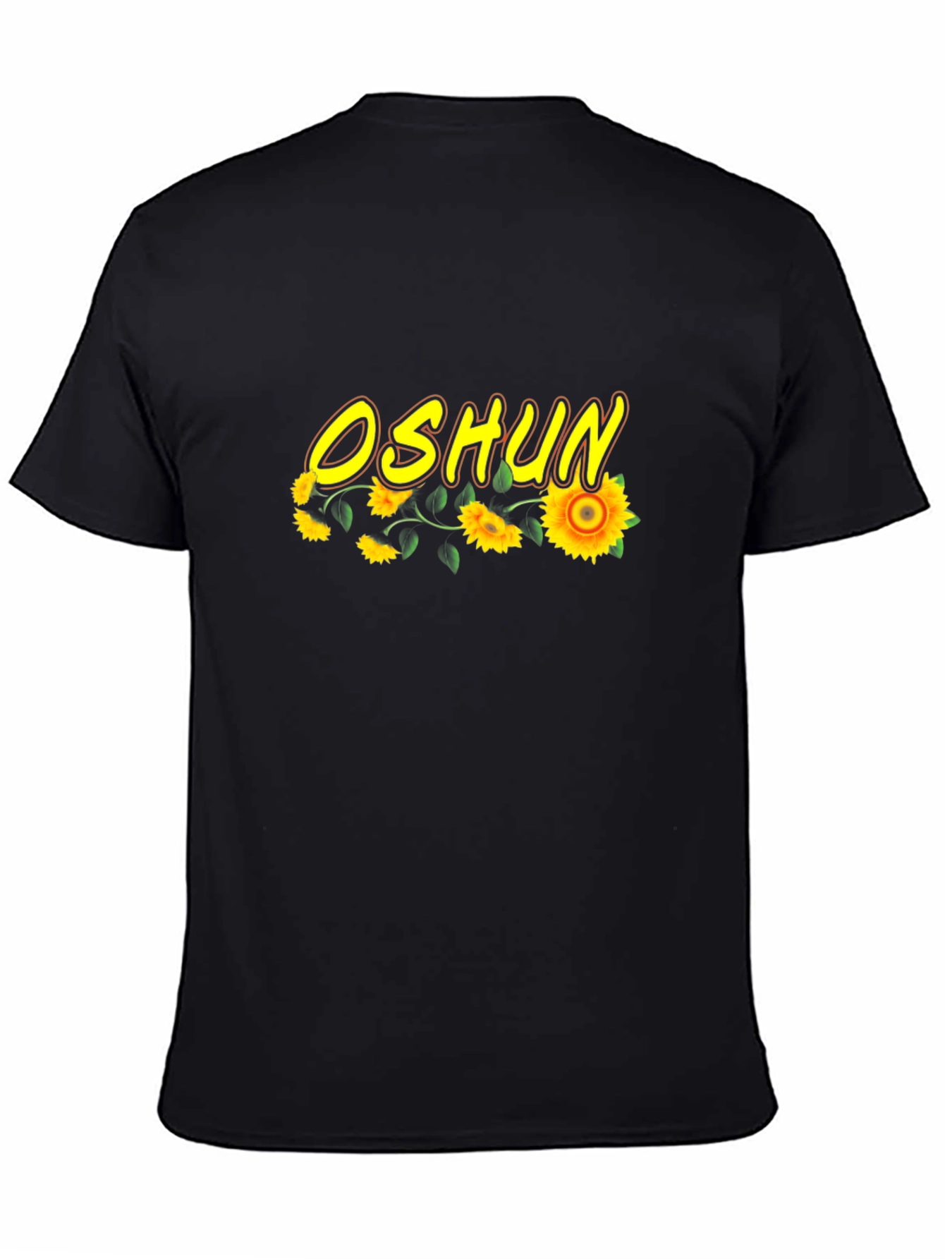 Oshun Sunflower Graphic Black T-Shirt