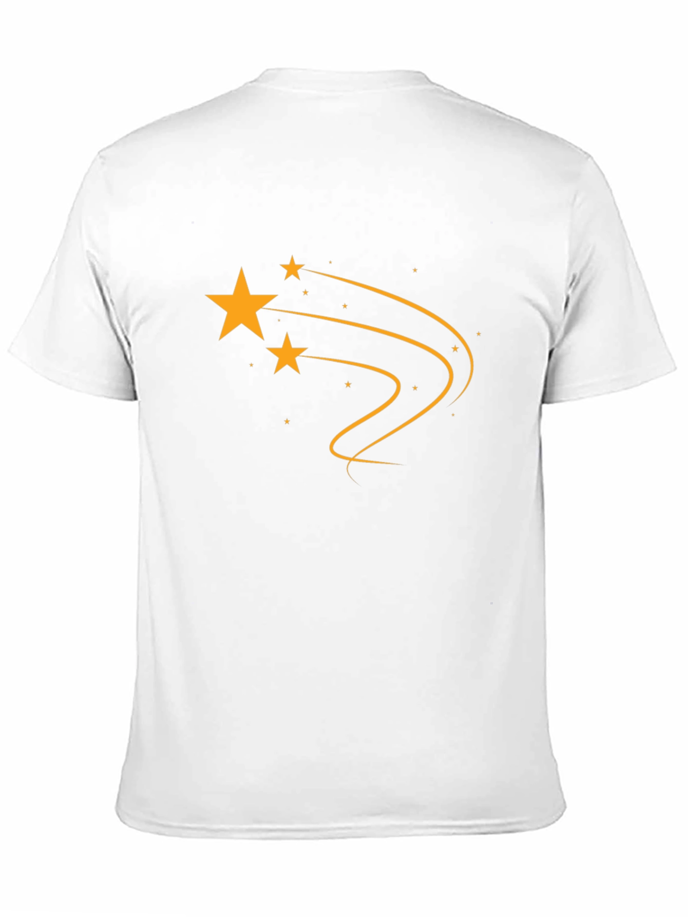 Mens Black T-Shirt with Shooting Star Graphic