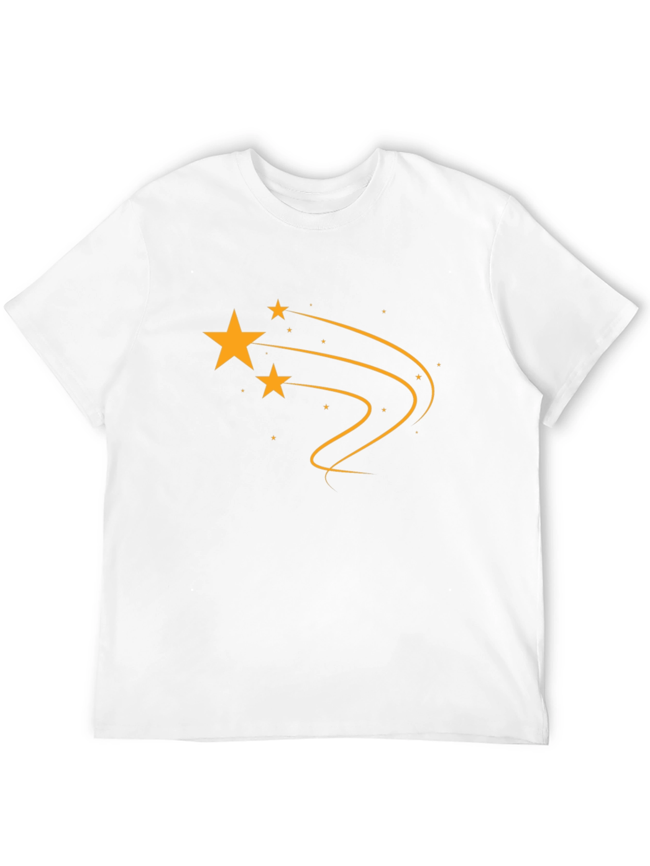Mens Black T-Shirt with Shooting Star Graphic