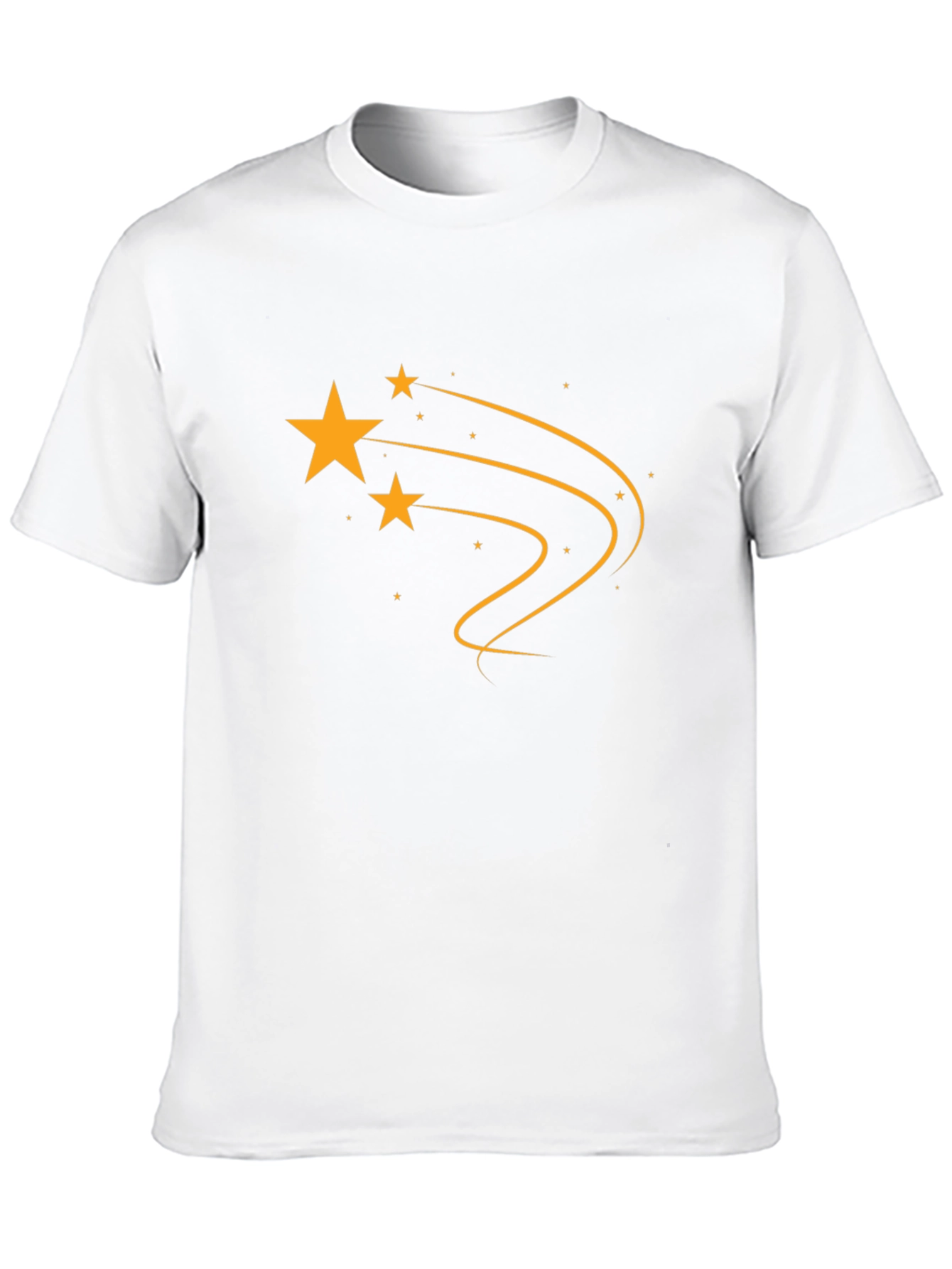 Mens Black T-Shirt with Shooting Star Graphic