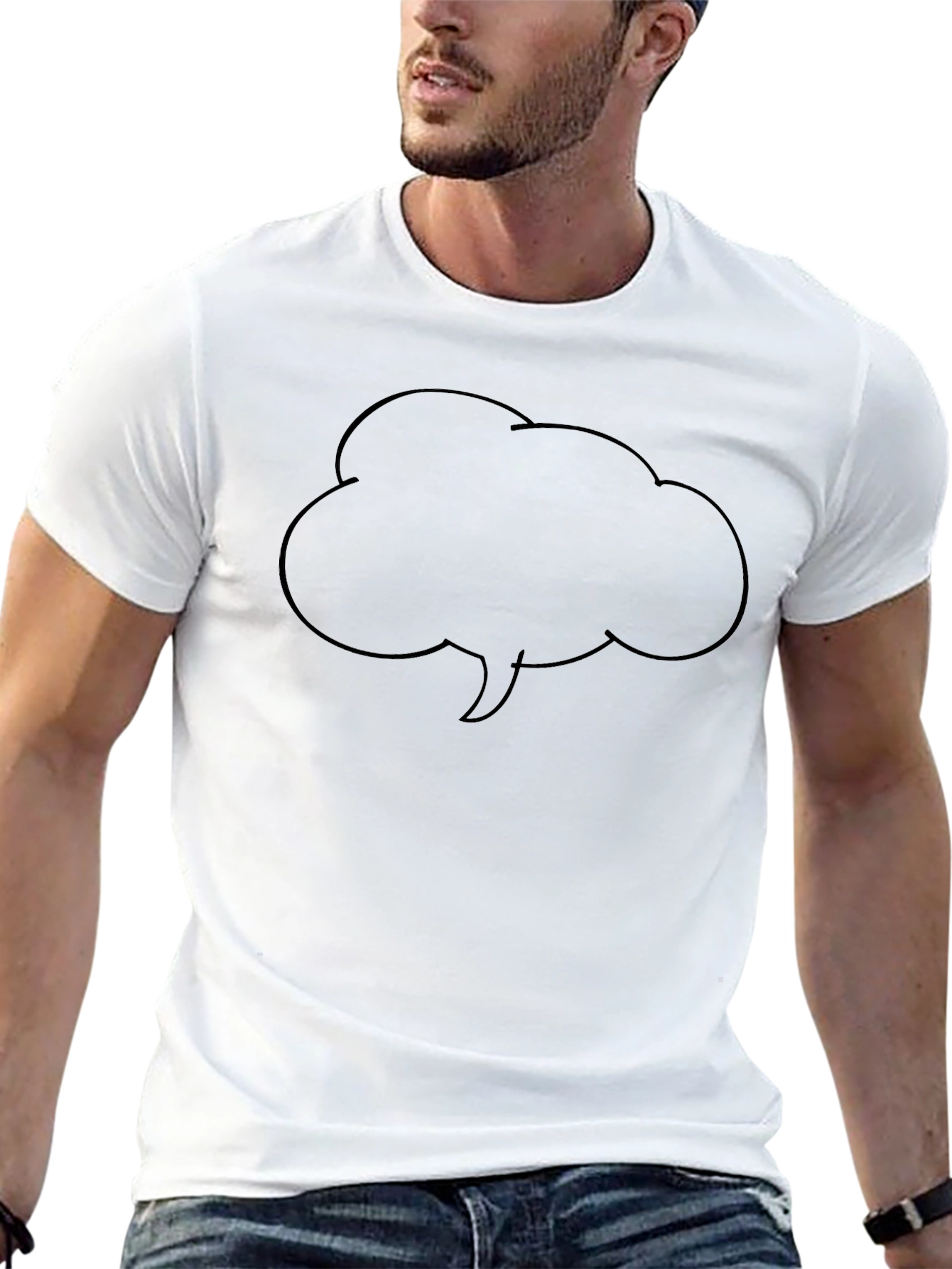 Black Thought Bubble Graphic Tee