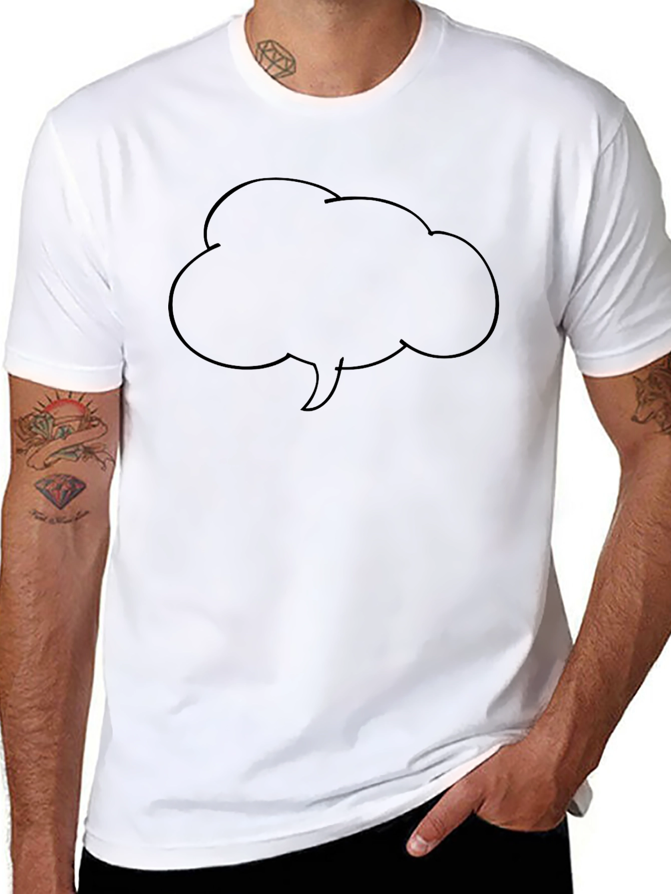 Black Thought Bubble Graphic Tee