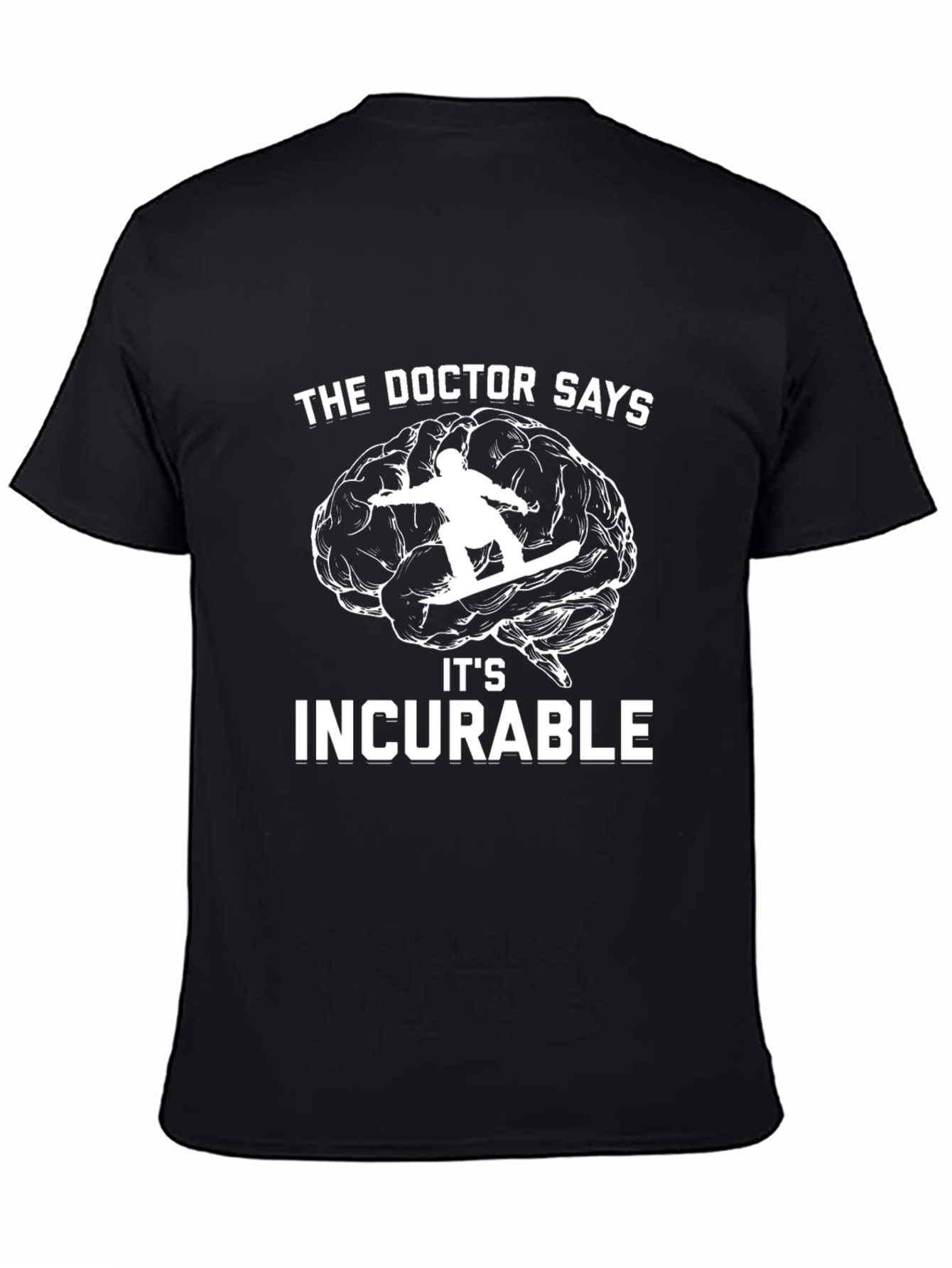 Incurable Snowboarding T-Shirt - Brain Design