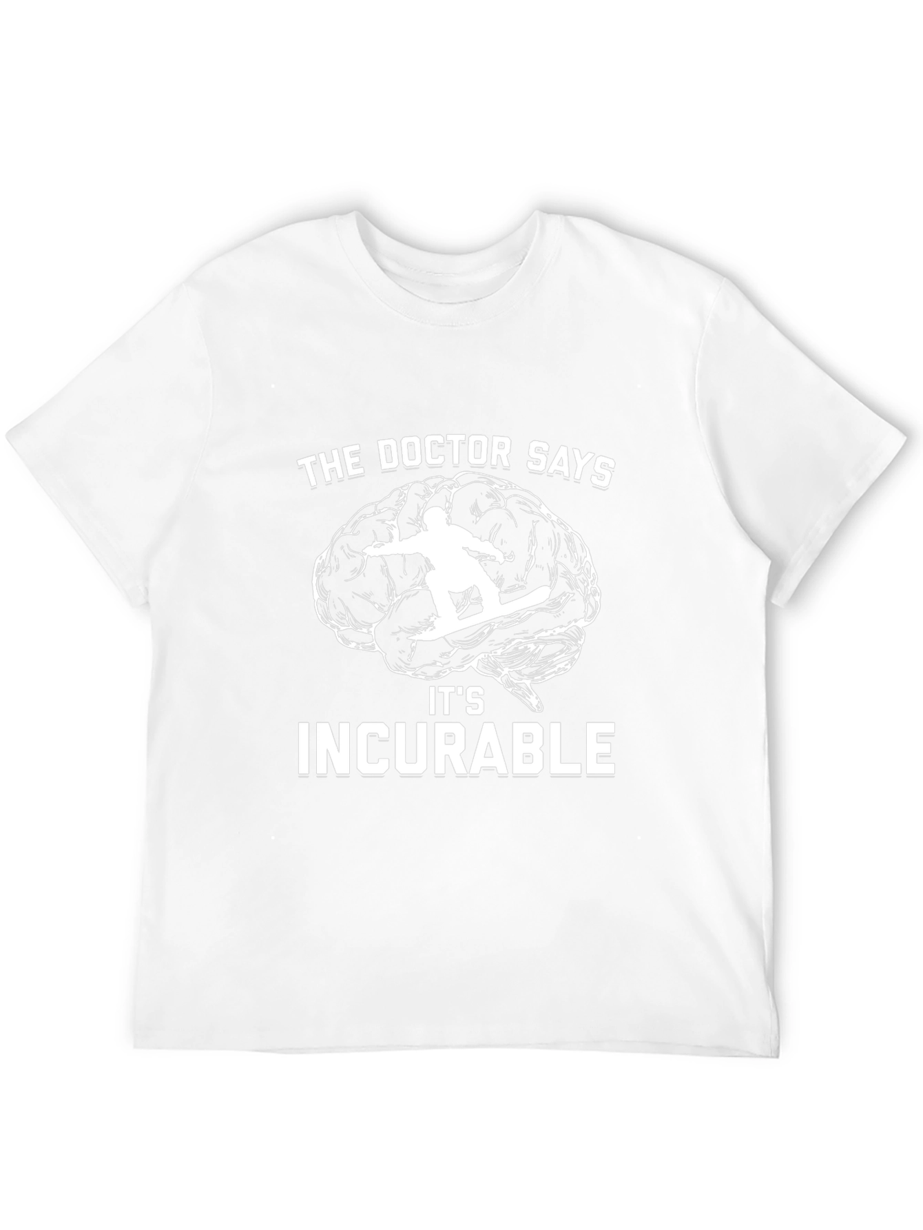 Incurable Snowboarding T-Shirt - Brain Design