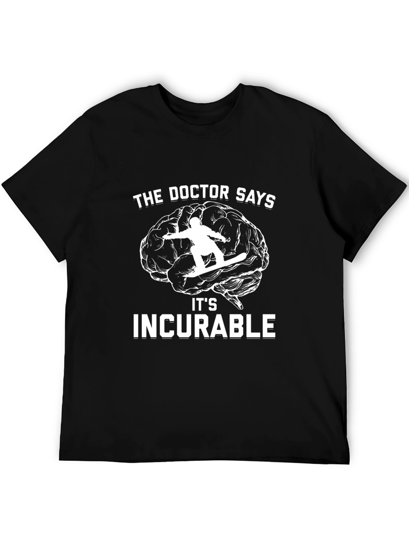 Incurable Snowboarding T-Shirt - Brain Design