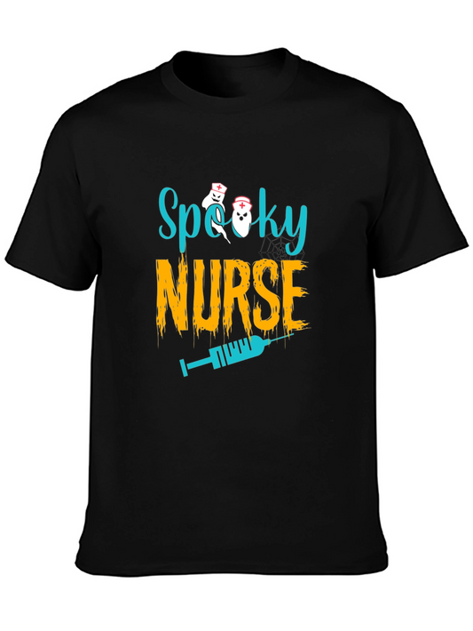 Spooky Nurse Halloween T-Shirt - Unique Design