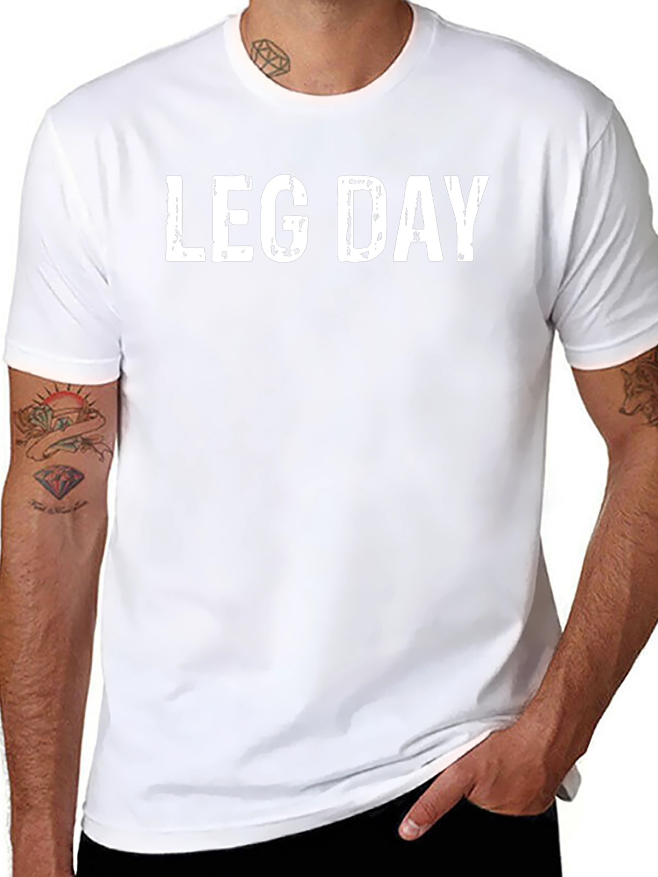 Leg Day Graphic Tee - Black Casual T-Shirt