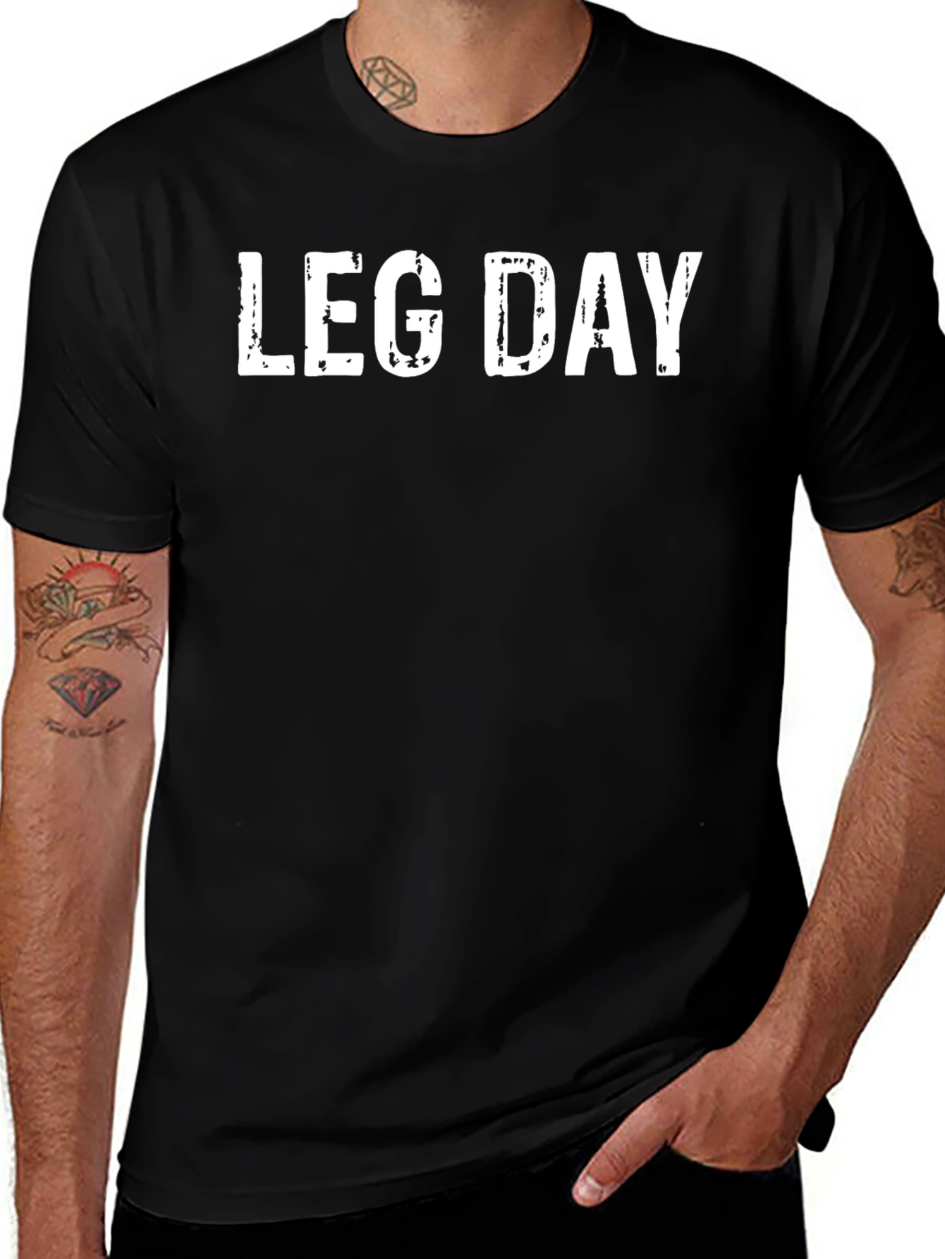 Leg Day Graphic Tee - Black Casual T-Shirt