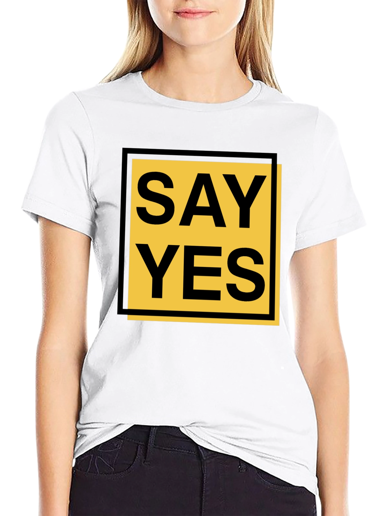 Say Yes Graphic Tee - Bold Statement Shirt