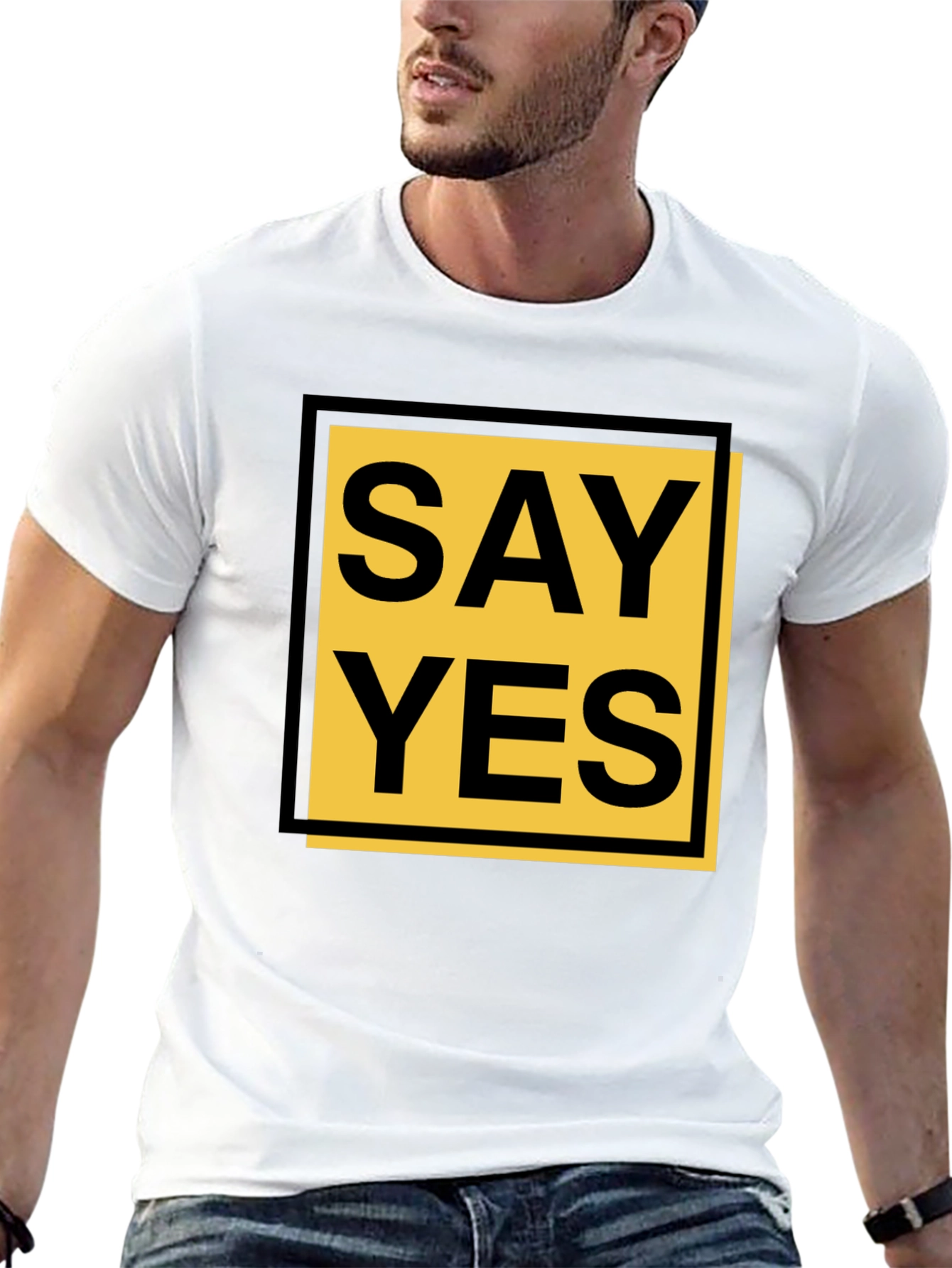 Say Yes Graphic Tee - Bold Statement Shirt