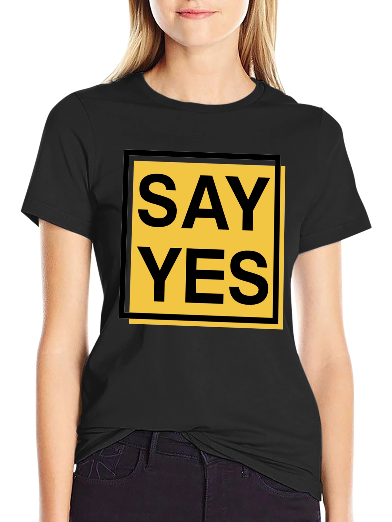 Say Yes Graphic Tee - Bold Statement Shirt