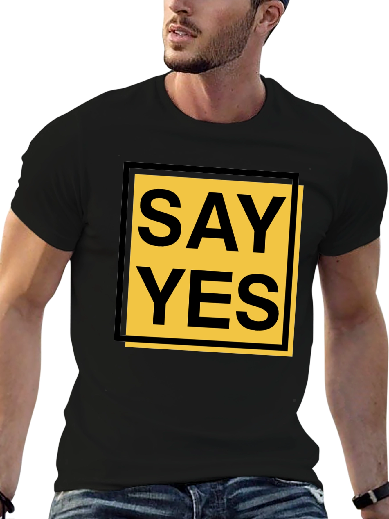 Say Yes Graphic Tee - Bold Statement Shirt