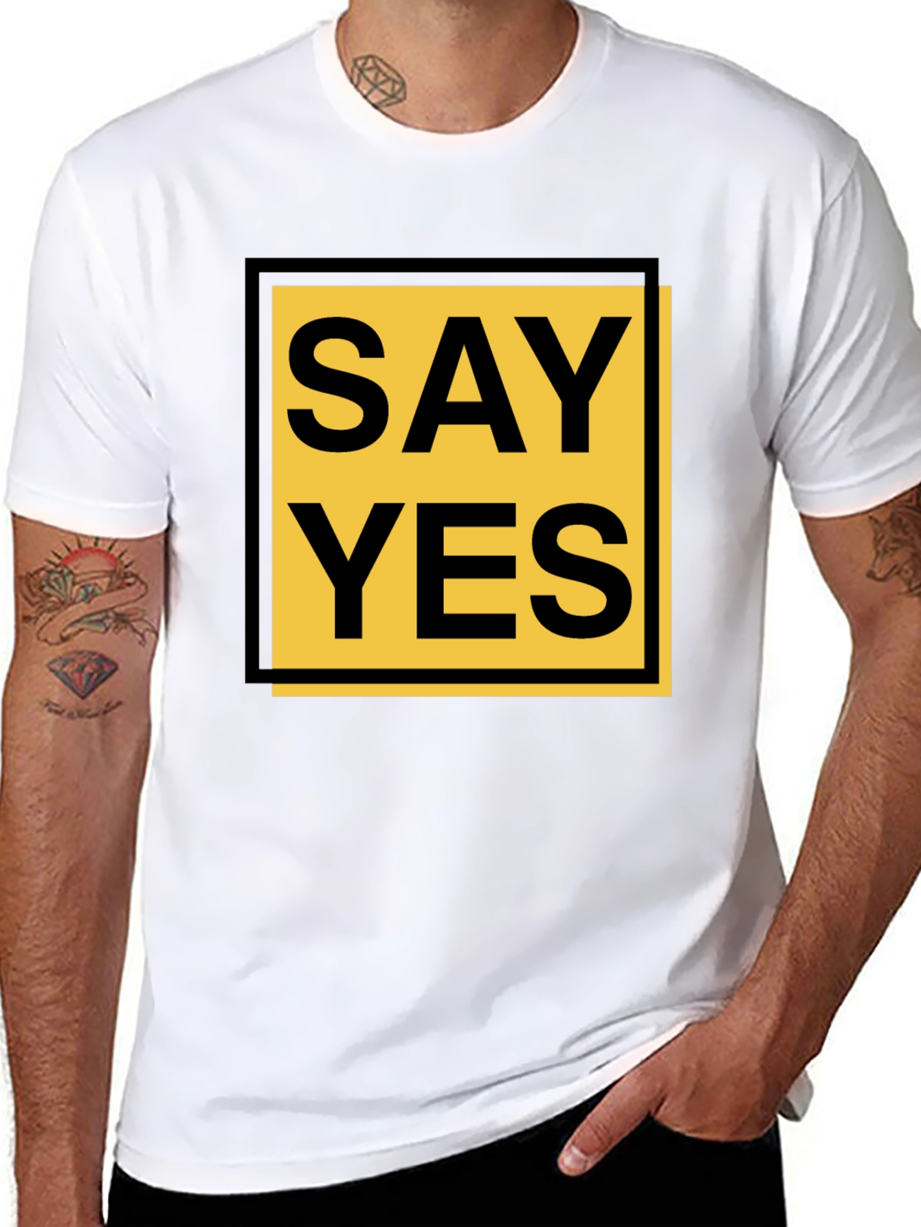 Say Yes Graphic Tee - Bold Statement Shirt