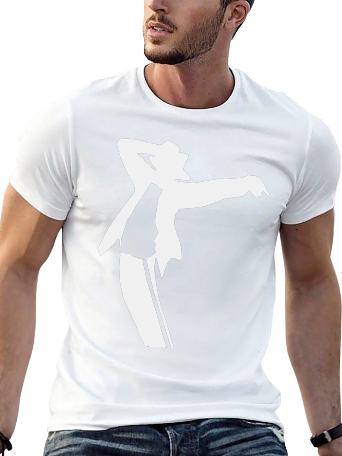Michael Jackson Silhouette Graphic Black T-Shirt