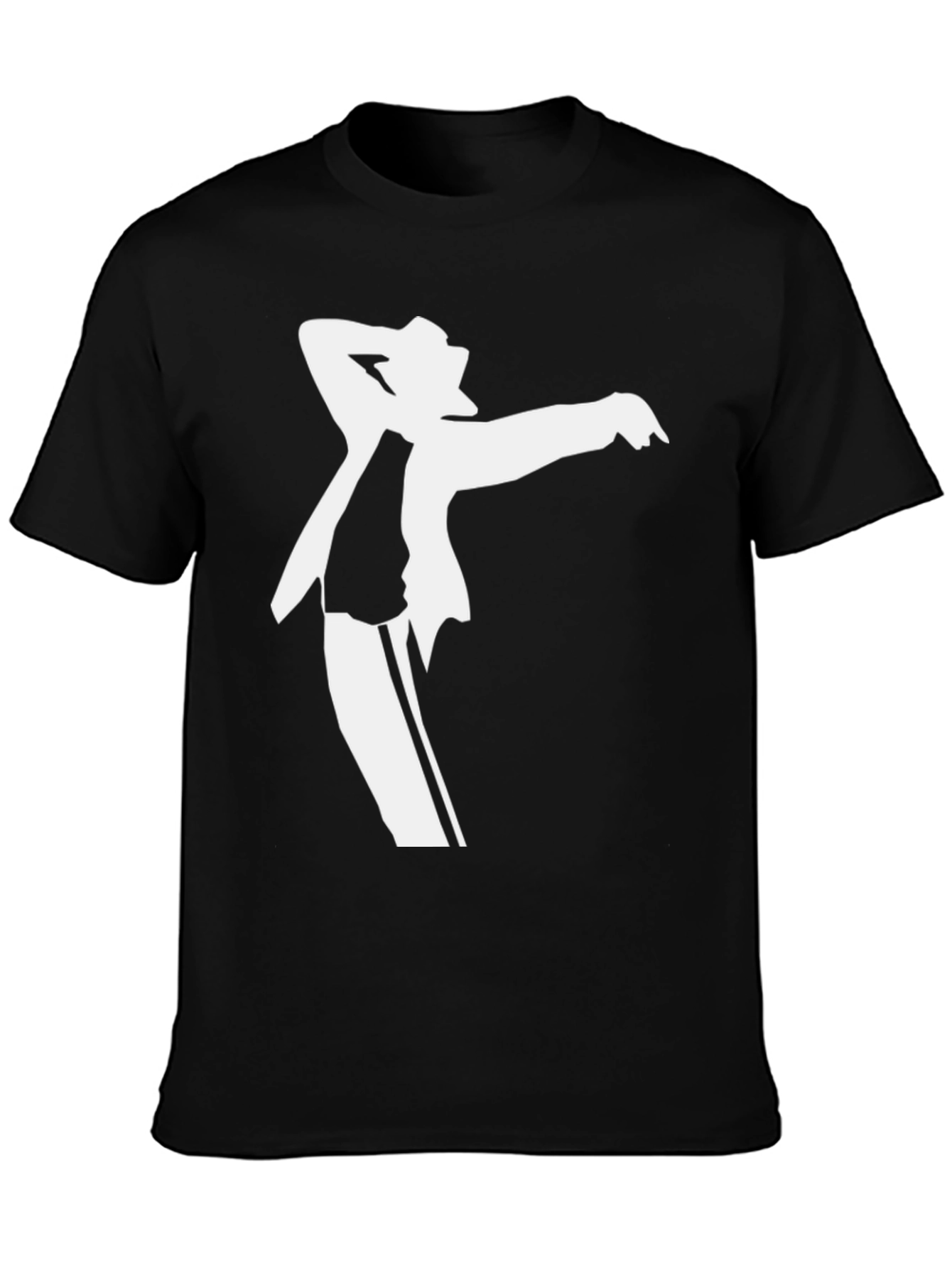 Michael Jackson Silhouette Graphic Black T-Shirt