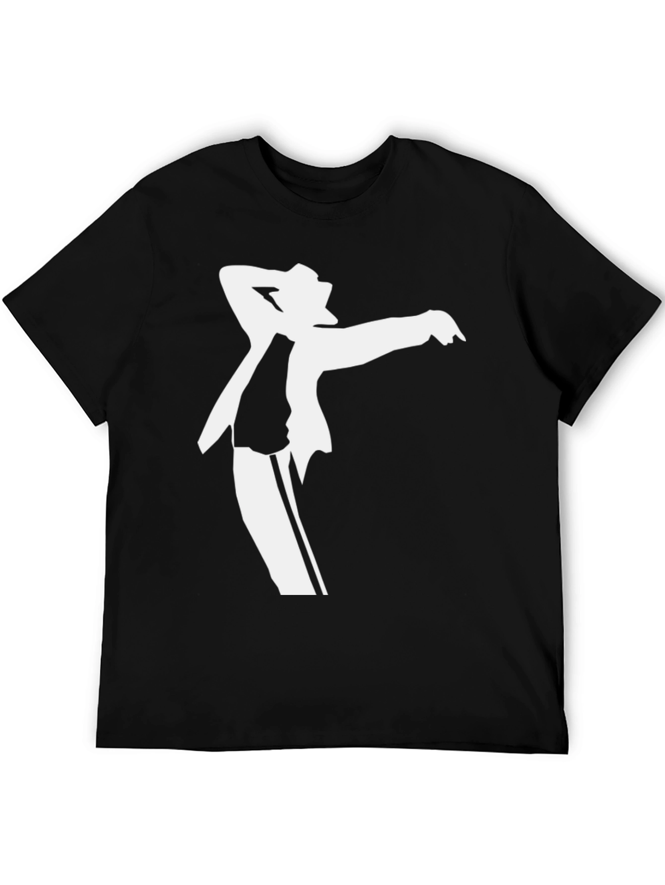 Michael Jackson Silhouette Graphic Black T-Shirt