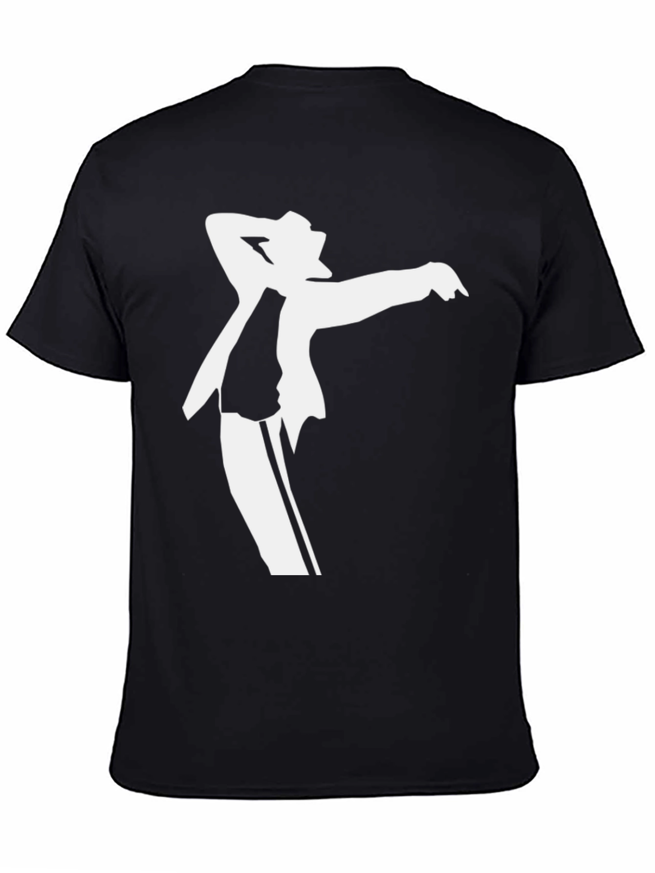 Michael Jackson Silhouette Graphic Black T-Shirt