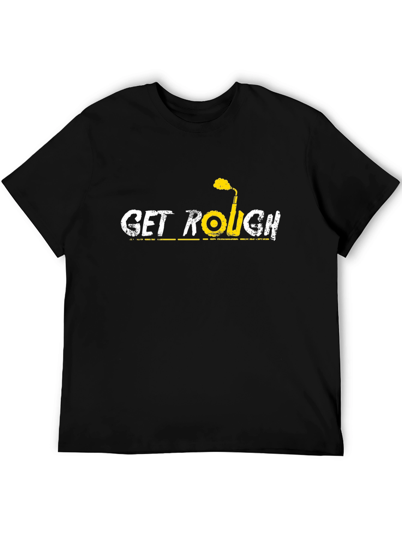 Get Rough Black Cotton Graphic Tee