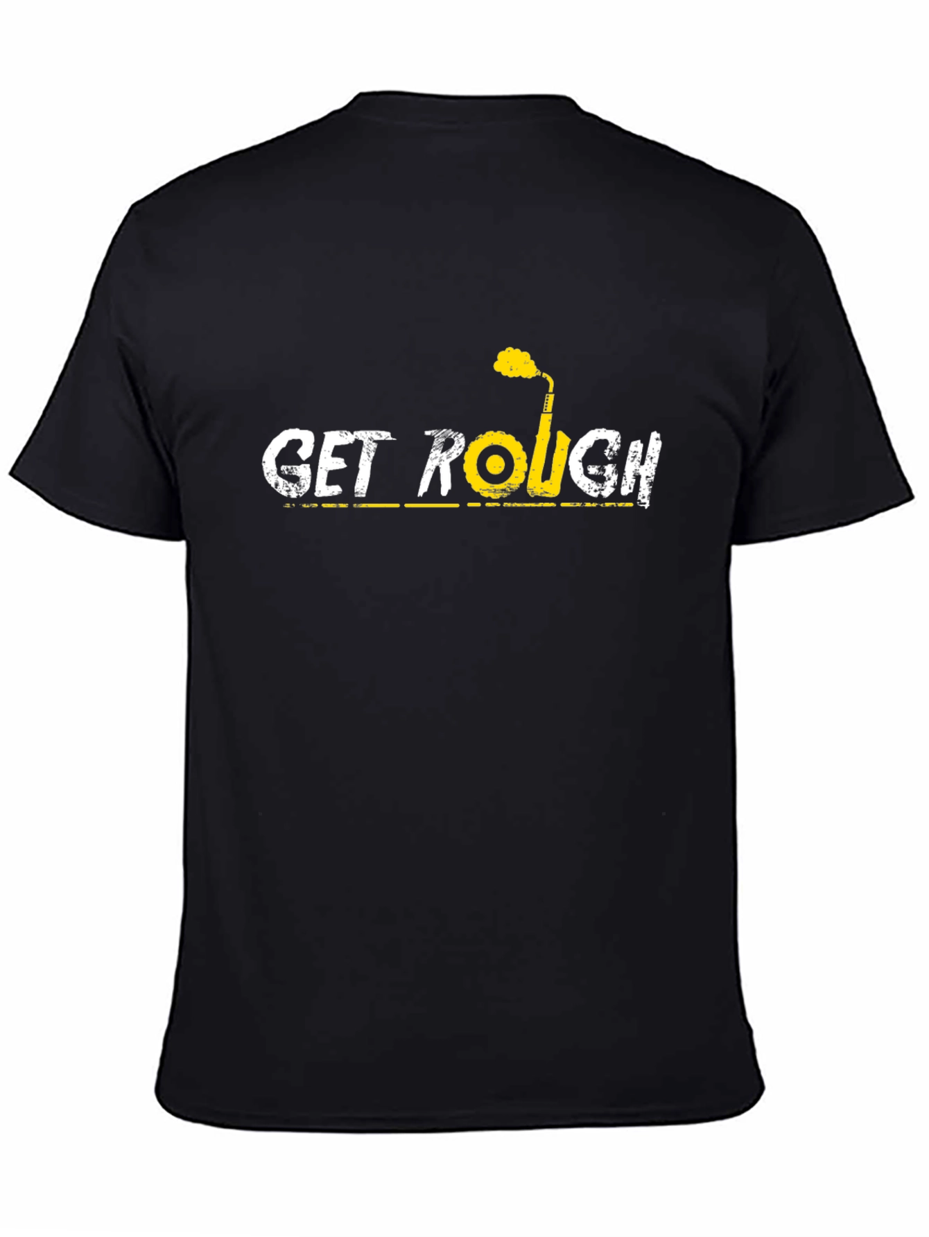 Get Rough Black Cotton Graphic Tee