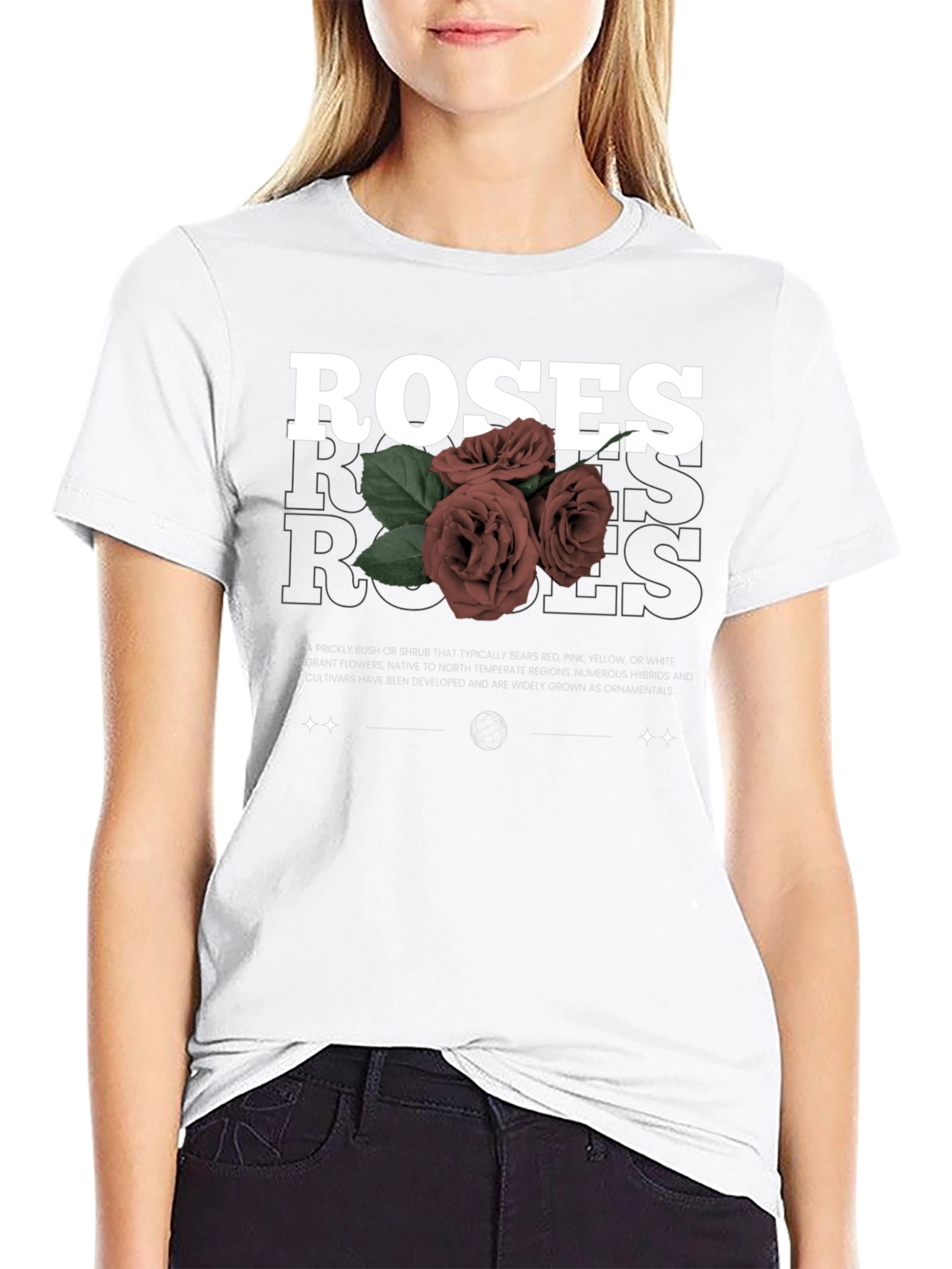 Roses Graphic Print T-Shirt