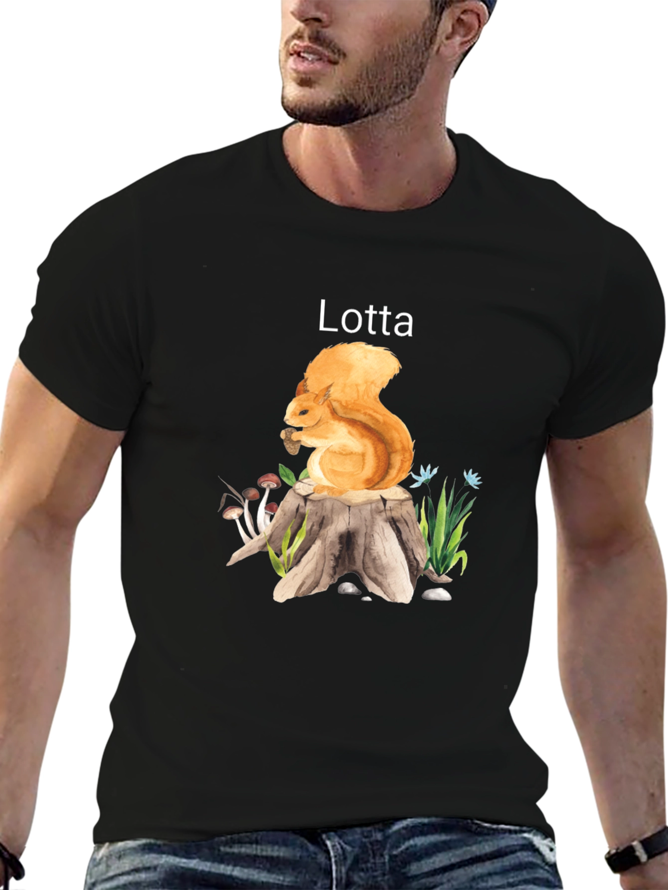 Squirrel Lotta T-Shirt - Unique Graphic Tee