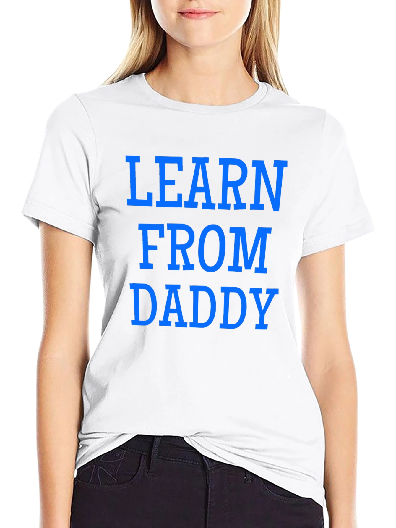 Learn From Daddy Black Graphic Tee