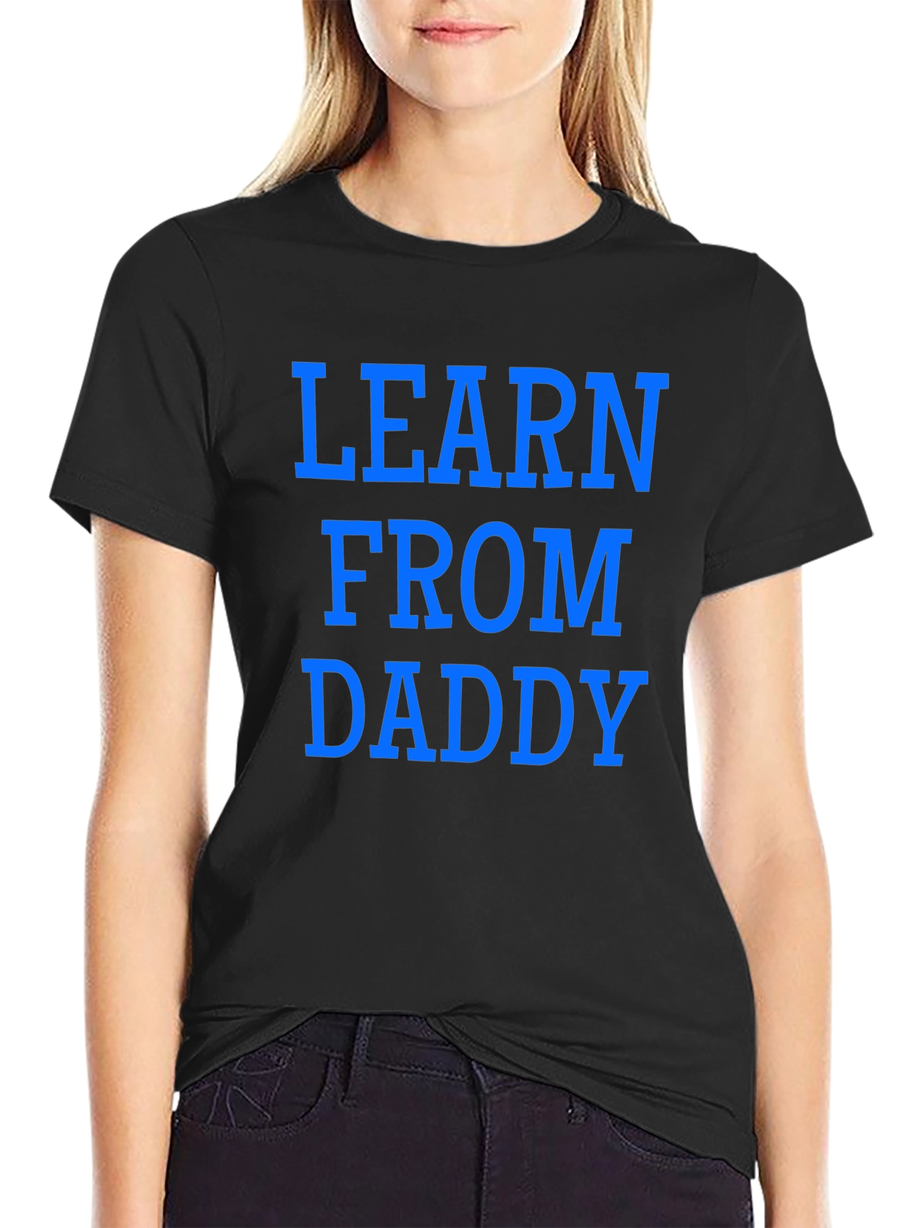 Learn From Daddy Black Graphic Tee