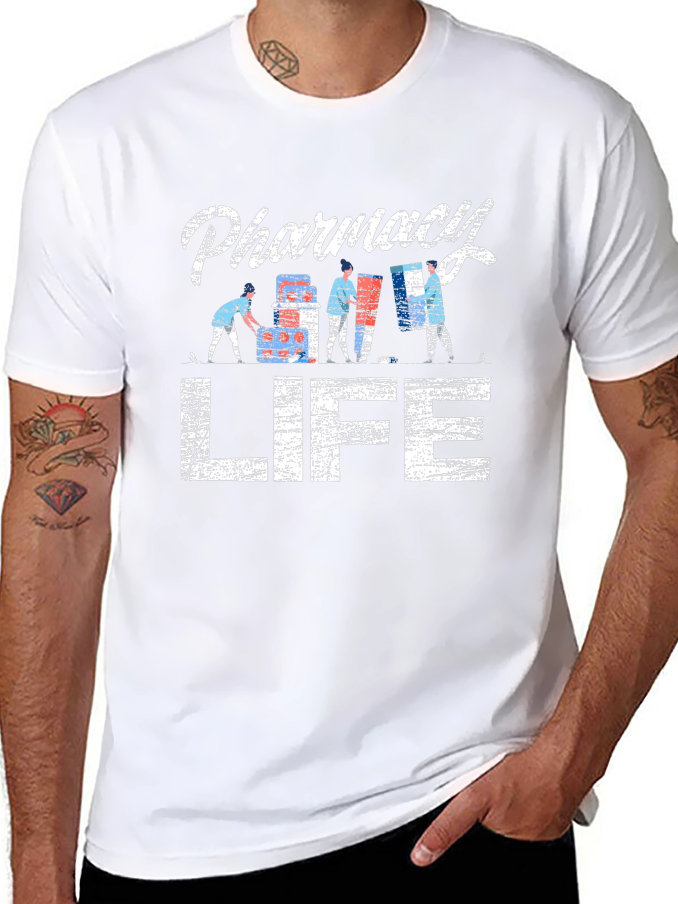 Pharmacy Life Graphic T-Shirt - Unisex Black Tee