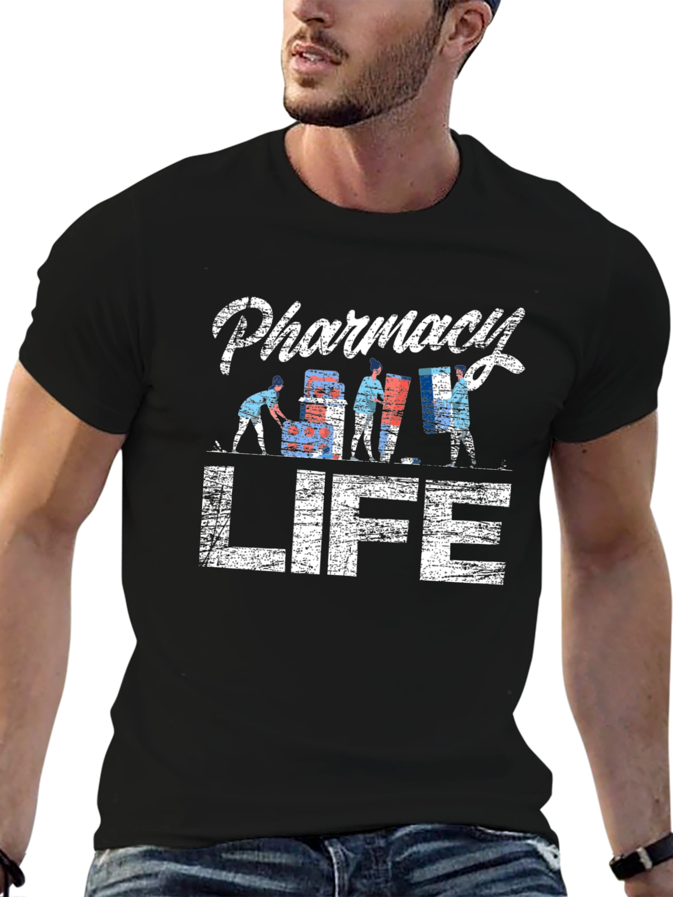 Pharmacy Life Graphic T-Shirt - Unisex Black Tee