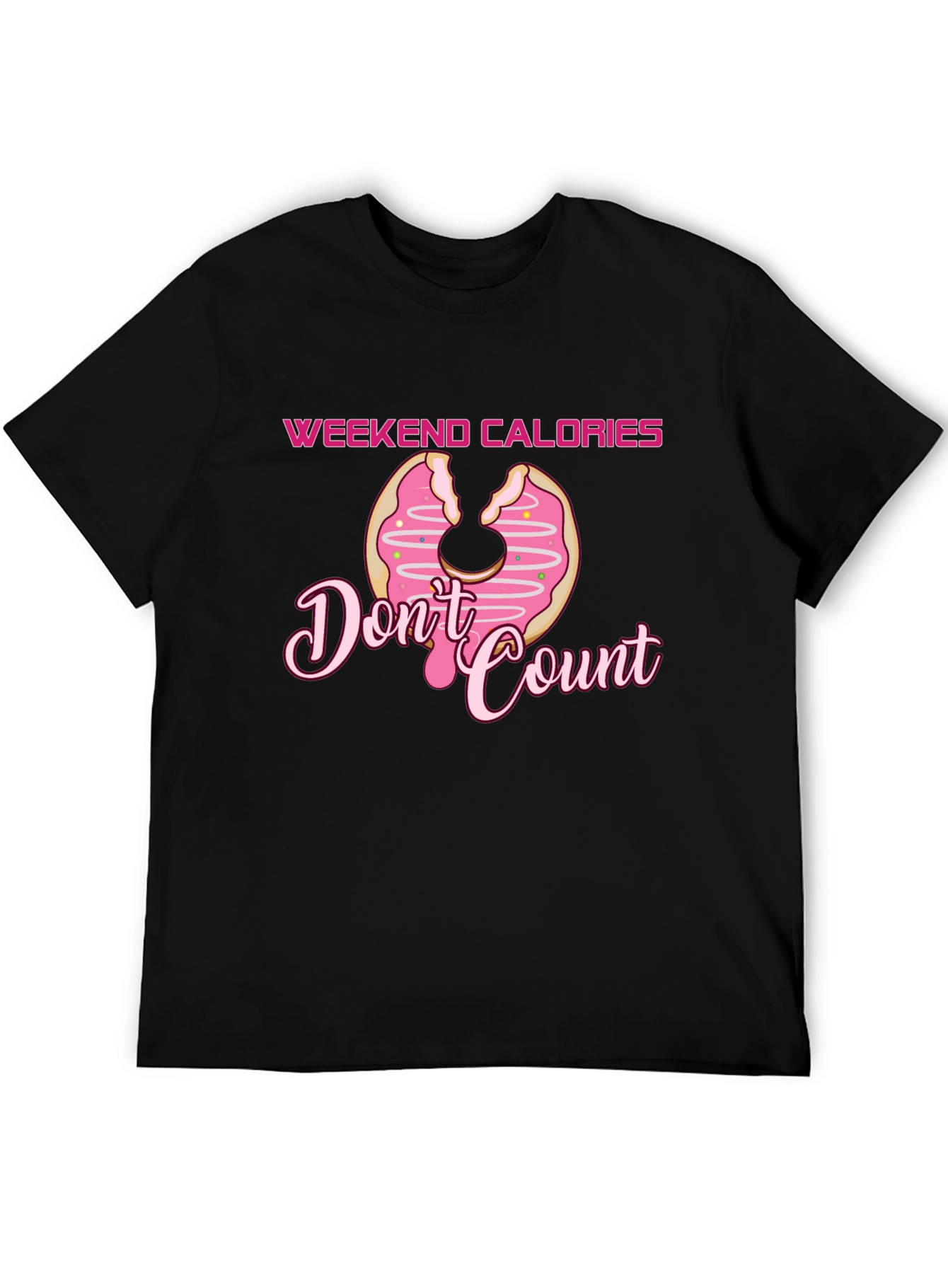 Weekend Calories Donut Graphic T-Shirt