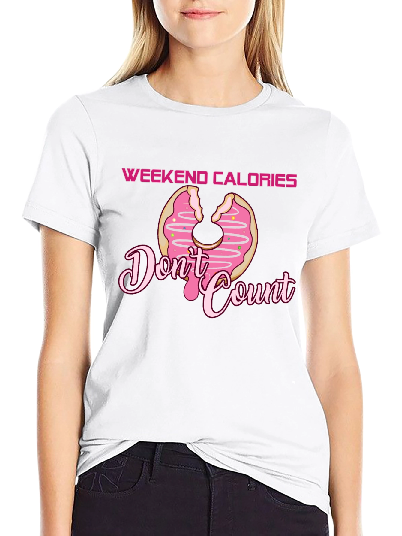 Weekend Calories Donut Graphic T-Shirt