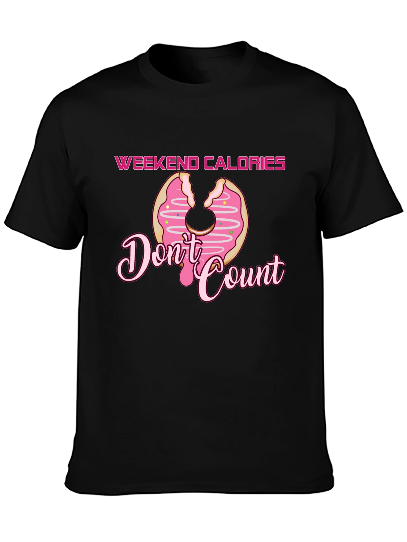 Weekend Calories Donut Graphic T-Shirt