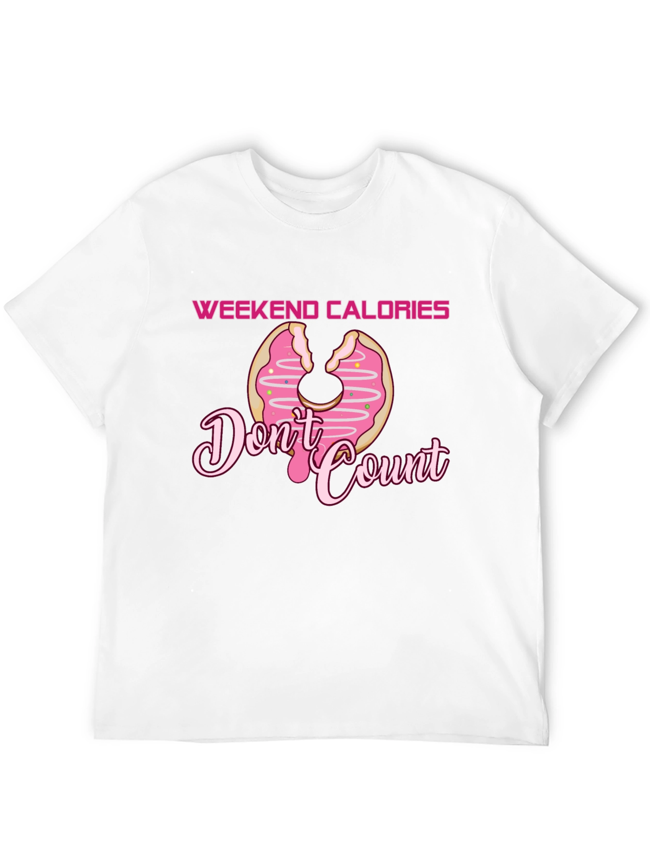Weekend Calories Donut Graphic T-Shirt