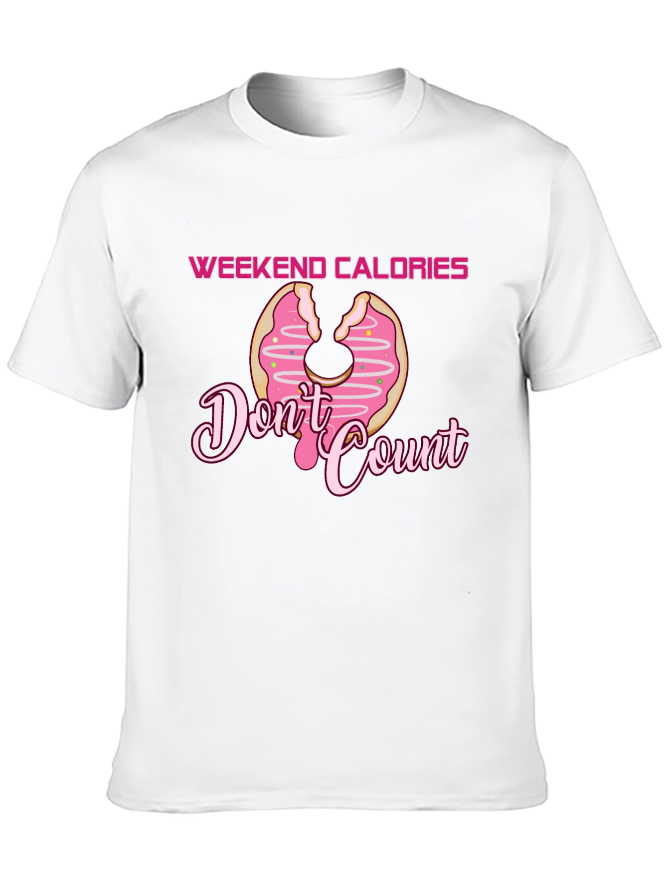 Weekend Calories Donut Graphic T-Shirt