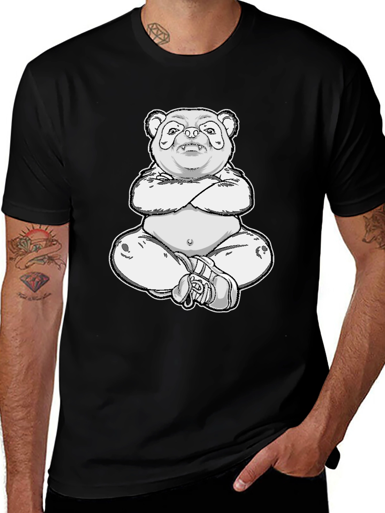 Panda Bear Graphic T-Shirt - Casual Style