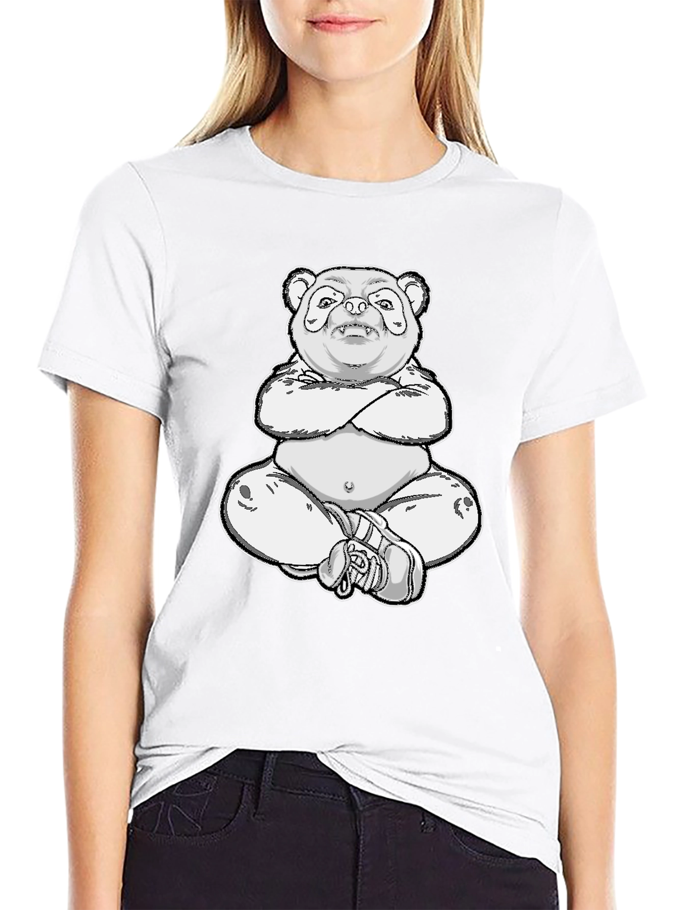 Panda Bear Graphic T-Shirt - Casual Style