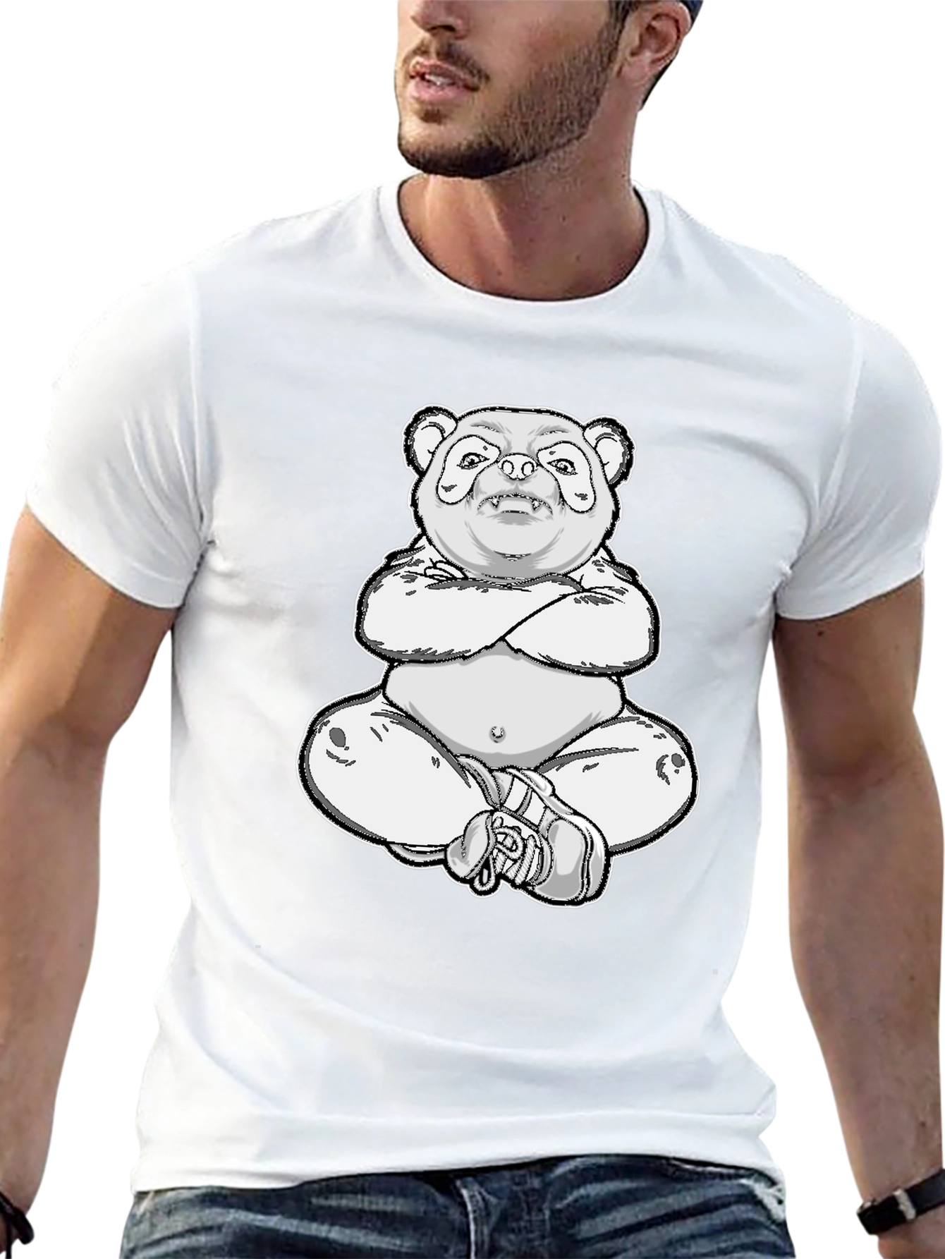 Panda Bear Graphic T-Shirt - Casual Style